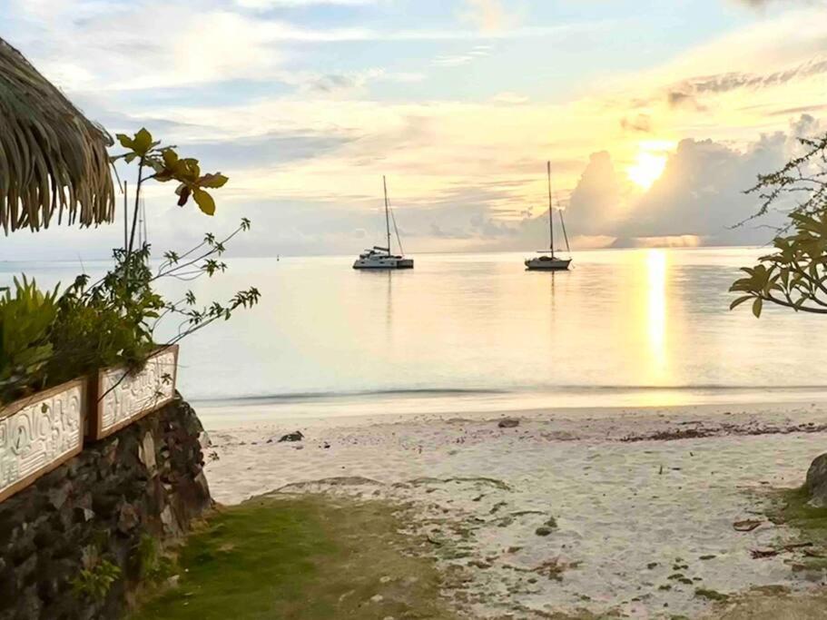 Meri Lodge Huahine Fare Bagian luar foto